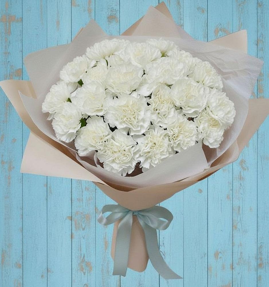 Букет цветов из: Гвоздики в Романовской