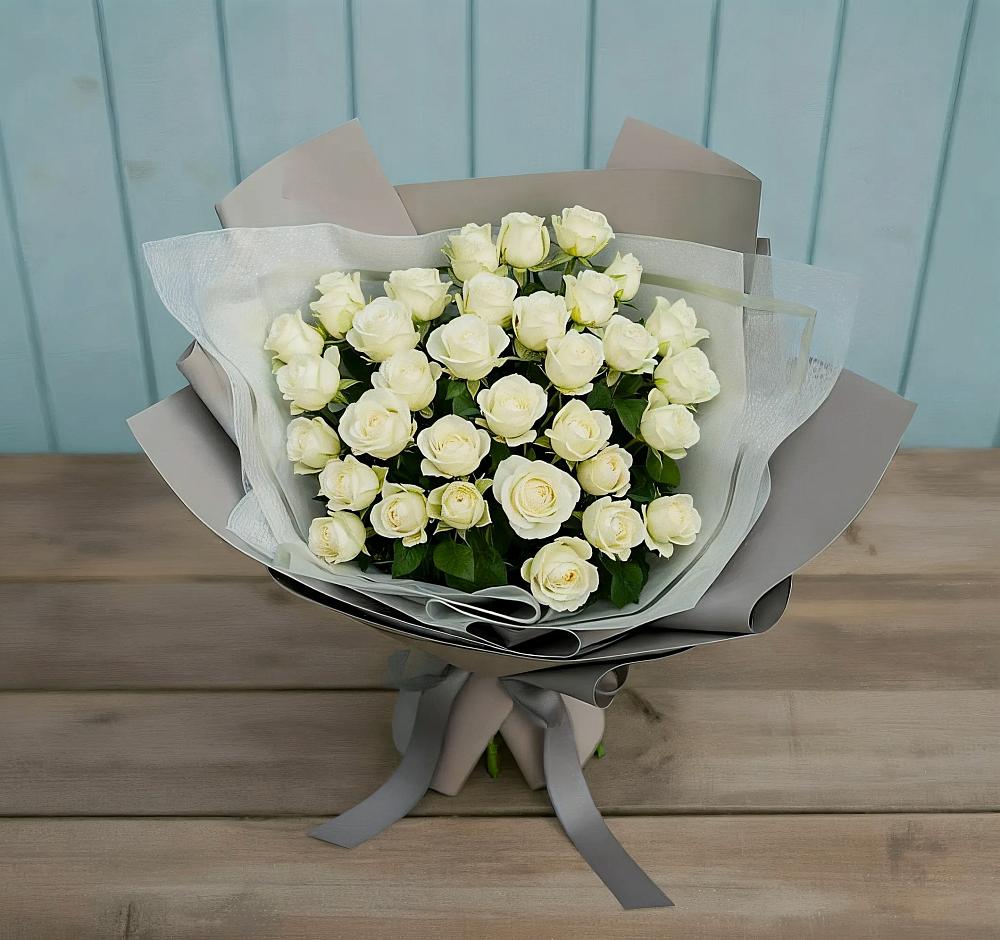 Букет Белоснежная нежность в Романовской