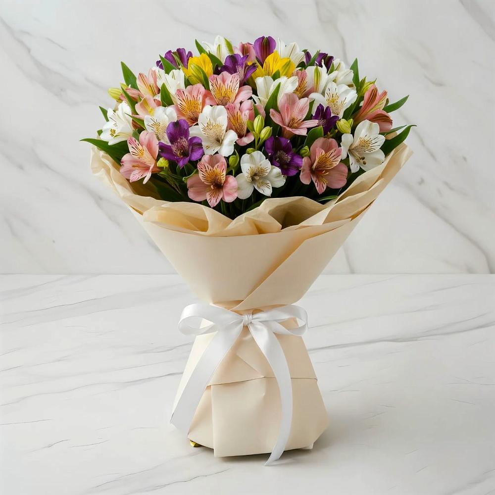 Букет цветов из: Альстромерии в Романовской