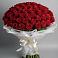Букет 101 Красная роза Блэк Мэджик в Романовской