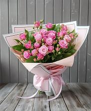 Букет Розовый кустик в Романовской
