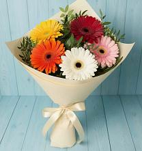 Букет цветов из:  Герберы #REPLACE_PRED# Романовской