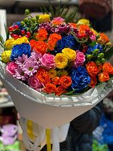 Букет цветов из:  Розы и Хризантемы #REPLACE_PRED# Романовской