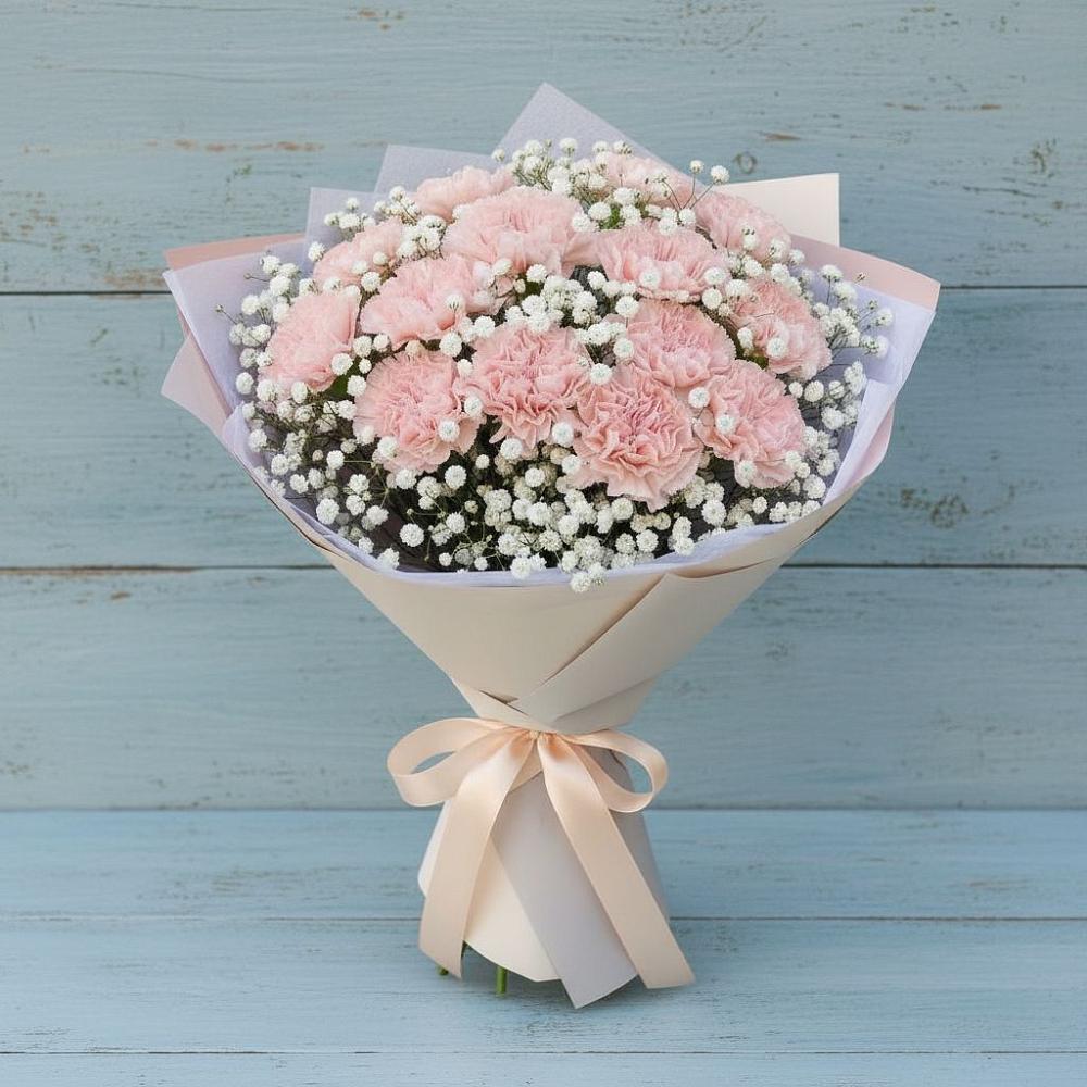 Букет цветов из: Гвоздики в Романовской