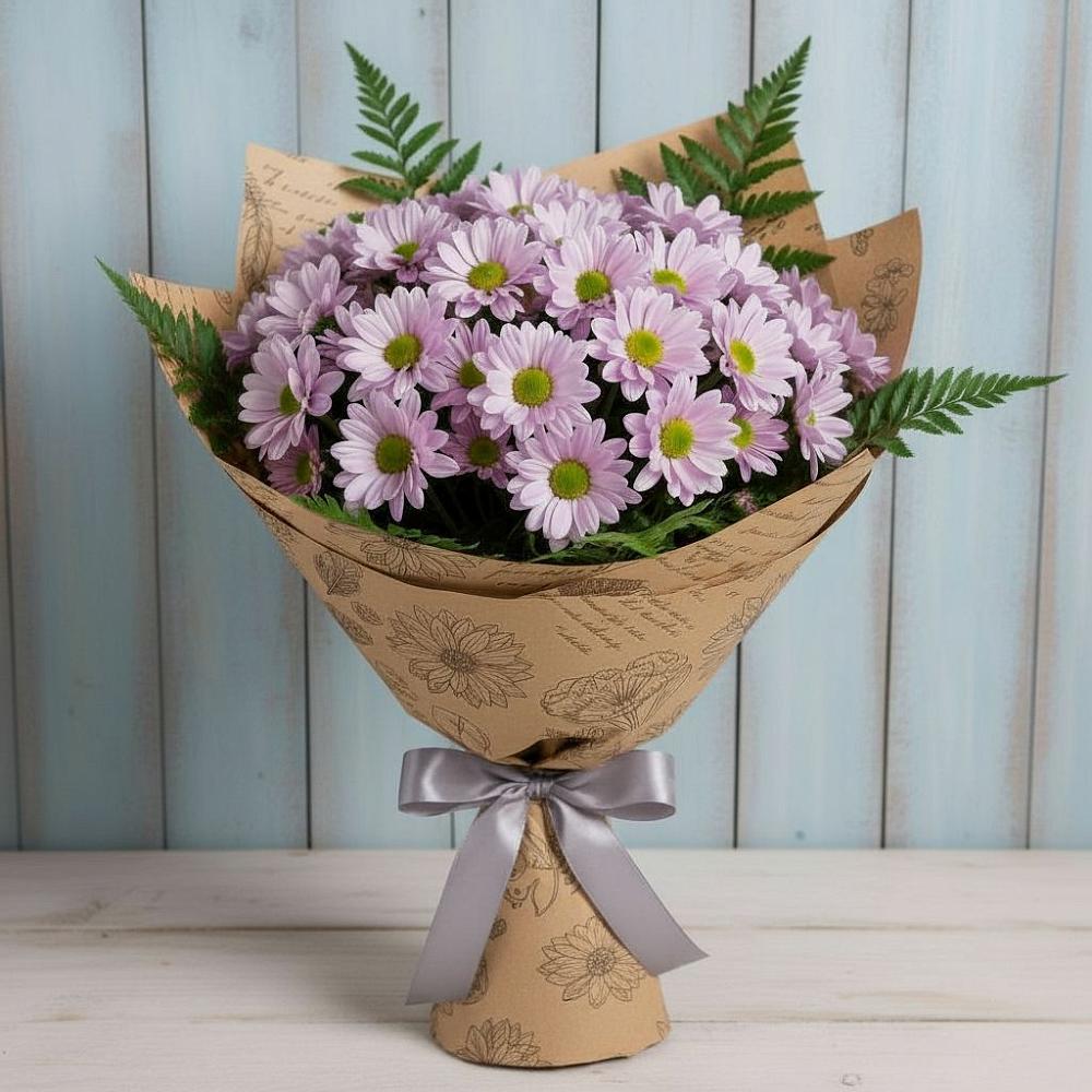 Букет цветов из: Хризантемы в Романовской