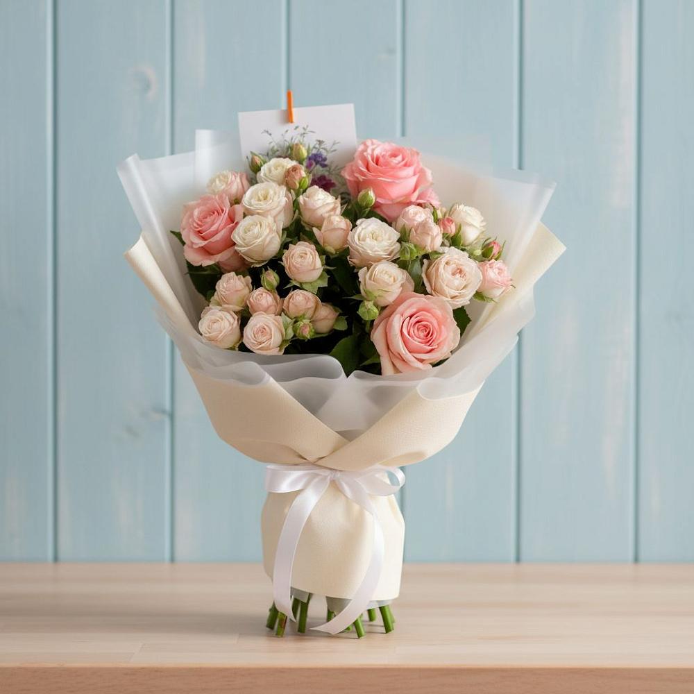 Букет цветов из: Розы в Романовской