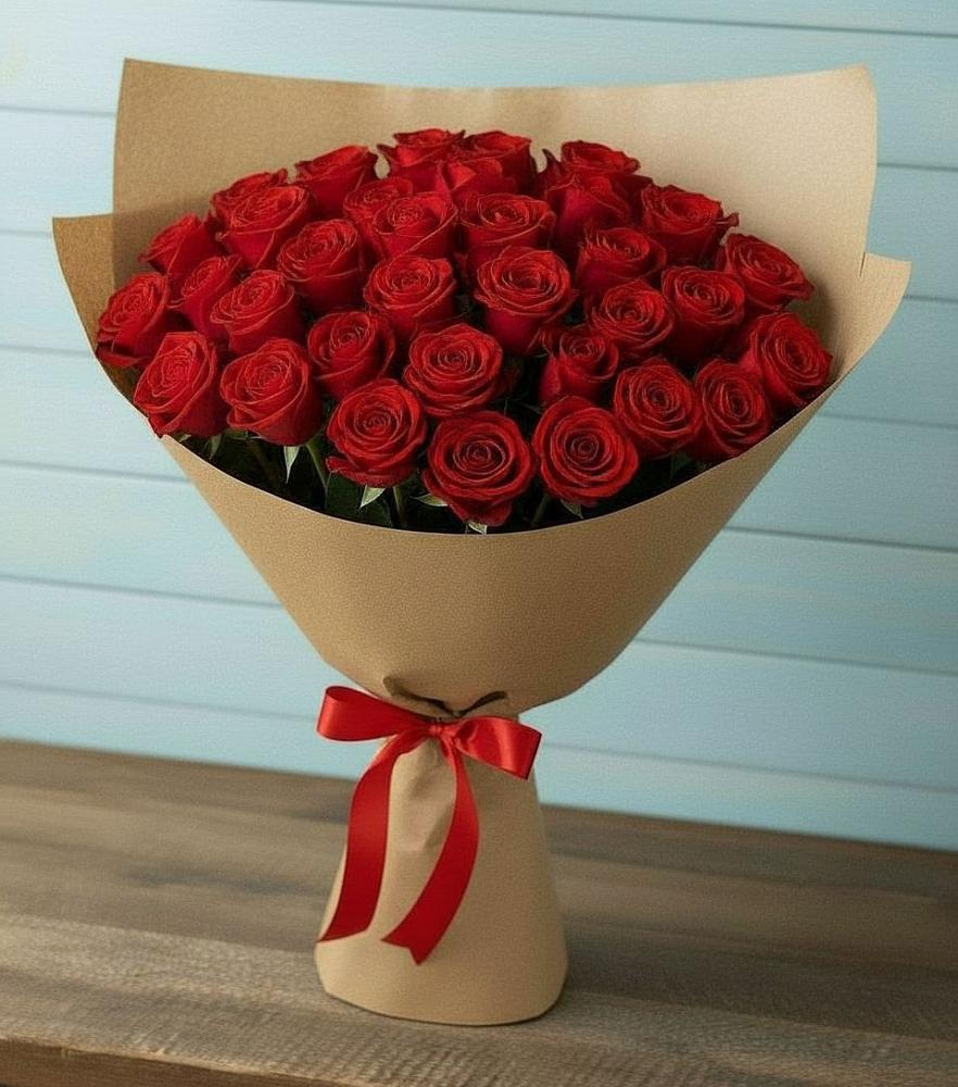Букет Красные розы Милано в Романовской
