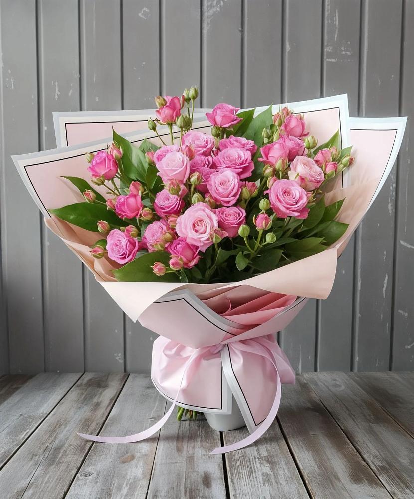 Букет Розовый кустик в Романовской
