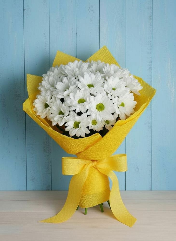 Букет цветов из: Хризантемы в Романовской