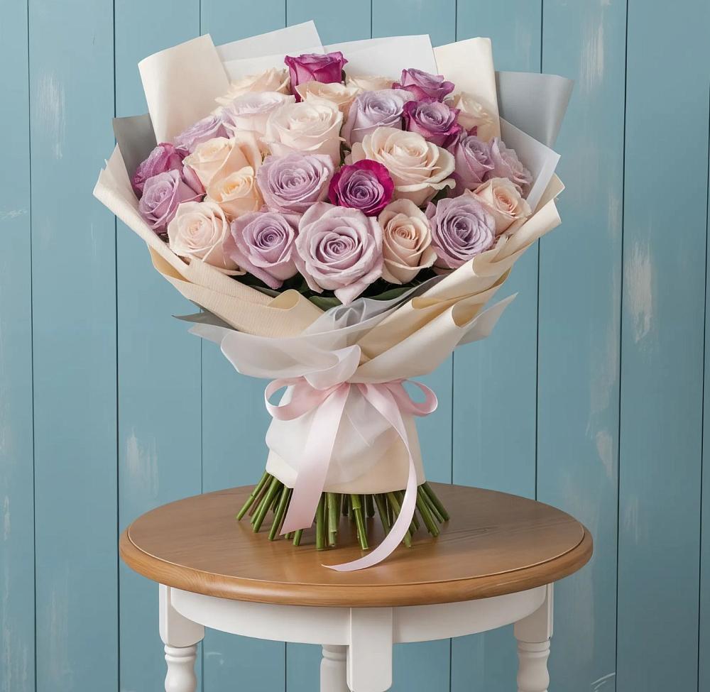 Букет цветов из: Розы в Романовской