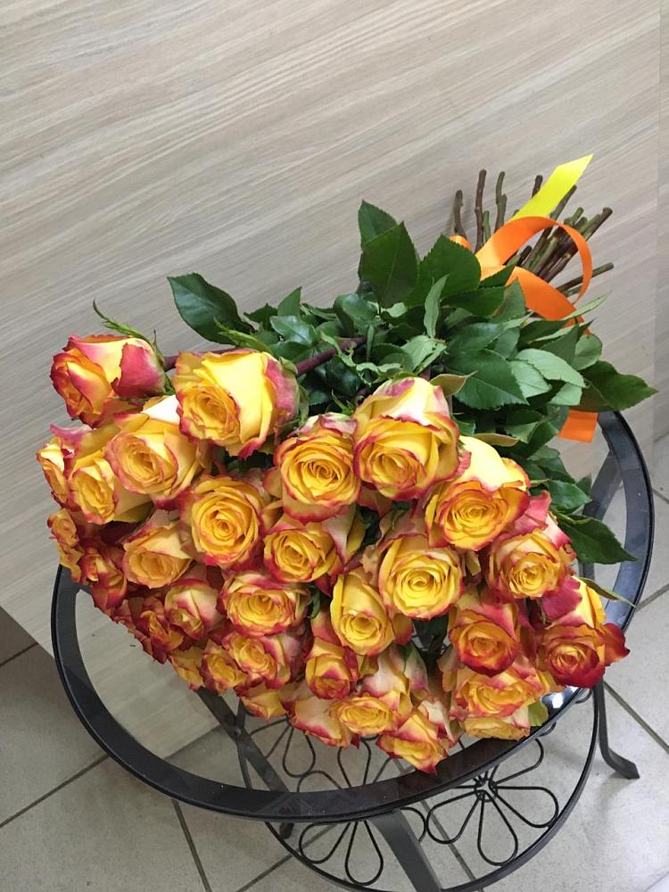 Букет Желтые розы в Романовской