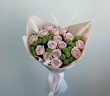 Букет цветов из:  Розы и Хризантемы #REPLACE_PRED# Романовской