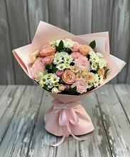 Букет цветов из:  Гвоздики, Розы и Хризантемы #REPLACE_PRED# Романовской