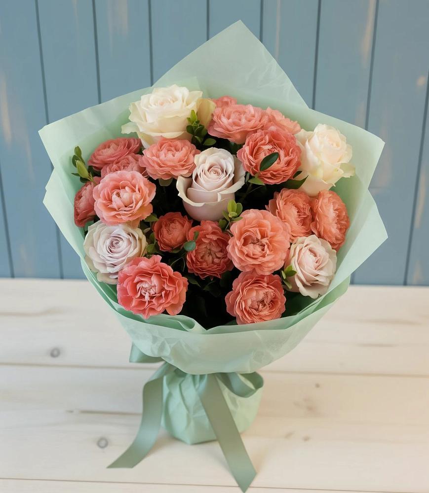 Букет цветов из: Розы в Романовской