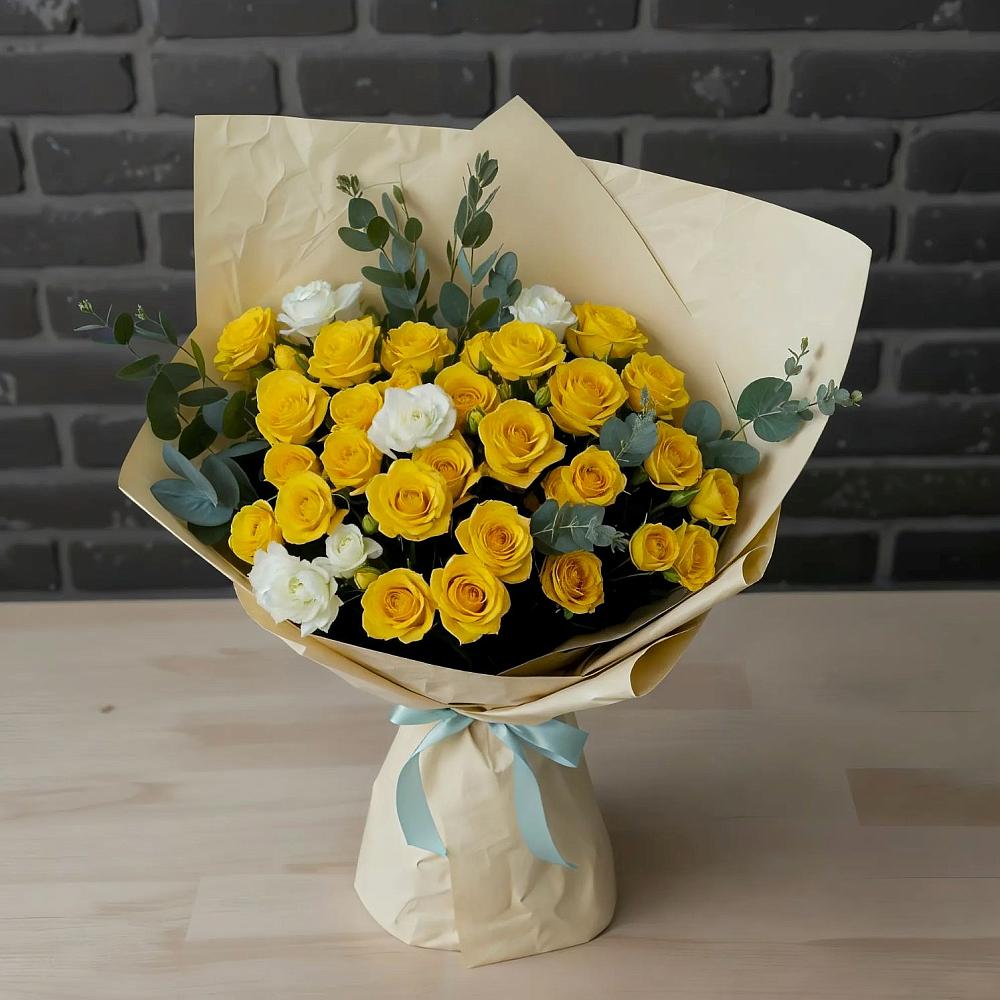 Букет цветов из: Розы в Романовской