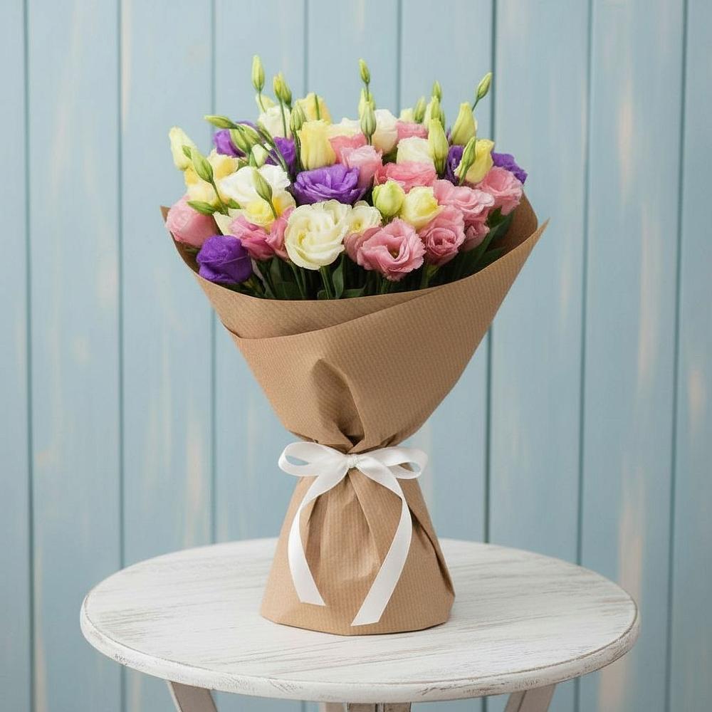 Букет цветов из: Лизиантусы в Романовской