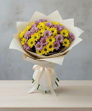Букет цветов из:  Хризантемы #REPLACE_PRED# Романовской