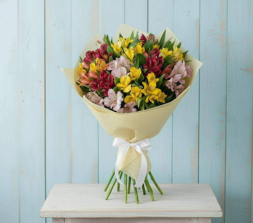 Букет цветов из: Альстромерии в Романовской
