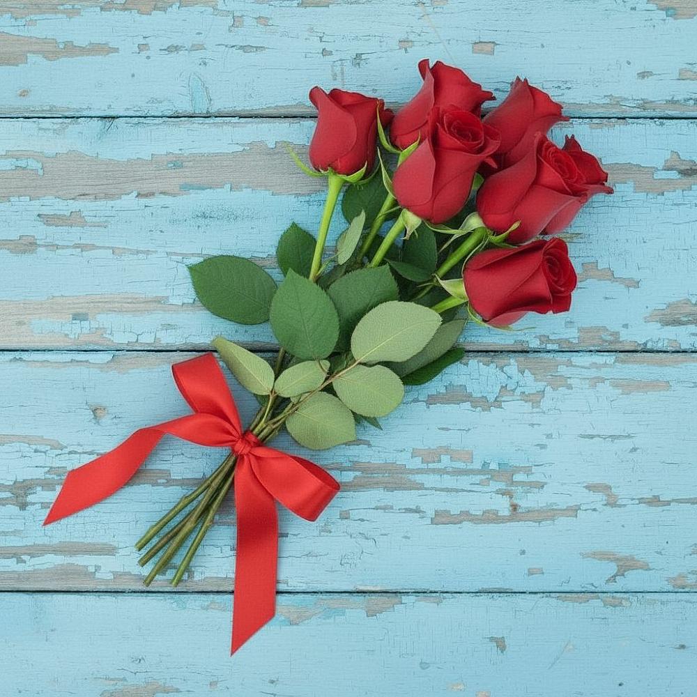 Букет Красные розы в Романовской