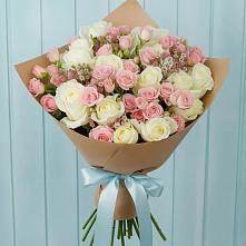 Букет цветов из:  Розы в Романовской